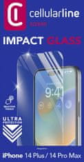 CellularLine Ochranné tvrzené sklo Second Glass Ultra pro Apple iPhone 14 Plus/14 Pro Max
