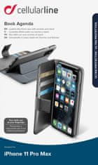 CellularLine Pouzdro typu kniha Book Agenda pro Apple iPhone 11 Pro Max, černé
