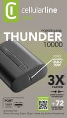 CellularLine Powerbanka Thunder 10 000 mAh, černá