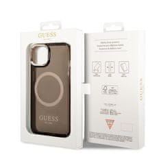 Guess  Translucent MagSafe Kompatibilní Zadní Kryt pro iPhone 14 Plus Black