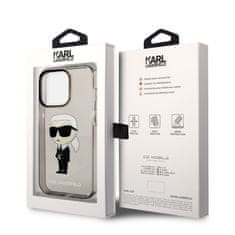 Karl Lagerfeld  Translucent Ikonik NFT Zadní Kryt pro iPhone 14 Pro Black