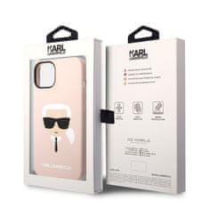 Karl Lagerfeld  Liquid Silicone Karl Head Zadní Kryt pro iPhone 14 Plus Pink