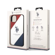 U.S. Polo Assn.  PU Leather Double Horse Zadní Kryt pro iPhone 14 Plus Red/White/Navy