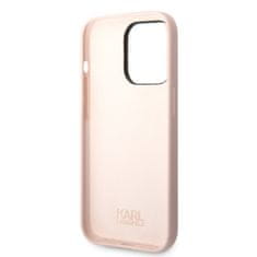 Karl Lagerfeld  Liquid Silicone Choupette Zadní Kryt pro iPhone 14 Pro Max Pink