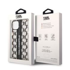 Karl Lagerfeld  Monogram Vertical Stripe Zadní Kryt pro iPhone 14 Plus Black