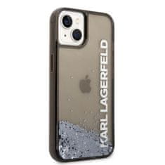 Karl Lagerfeld  Translucent Liquid Glitter Zadní Kryt pro iPhone 14 Plus Black