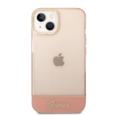 Guess  PC/TPU Camera Outline Translucent Zadní Kryt pro iPhone 14 Plus Pink