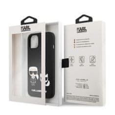 Karl Lagerfeld  MagSafe Kompatibilní Kryt Liquid Silicone Karl and Choupette pro iPhone 14 Plus Black