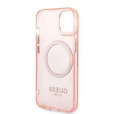Guess  Translucent MagSafe Kompatibilní Zadní Kryt pro iPhone 14 Plus Pink