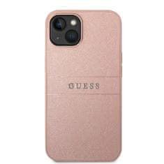 Guess  PU Leather Saffiano Zadní Kryt pro iPhone 14 Plus Pink