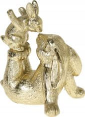 Koopman Figurka velikonočního zajíčka zlatá 15 cm