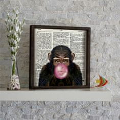 Wallity Nástěnný obraz Monkey 34x34 cm II