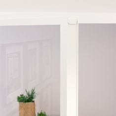 Greatstore Interiérové dveře bílé 102x201,5 cm tvrzené sklo a hliník úzké