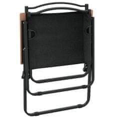 Vidaxl Kempingové židle 2 ks černé 54 x 55 x 78 cm oxfordská látka