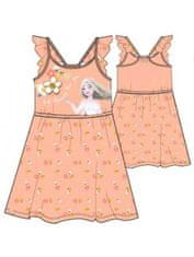 Sun City Dívčí bavlněné letní šaty Ledové království - oranžové