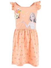 Sun City Dívčí bavlněné letní šaty Ledové království - oranžové