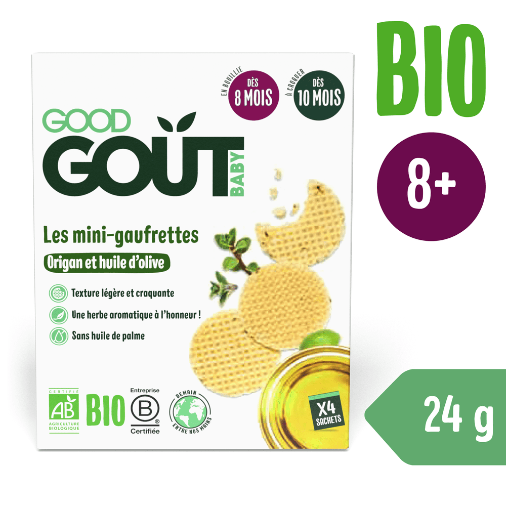 Levně Good Gout BIO Wafle s oregánem a olivovým olejem 24 g
