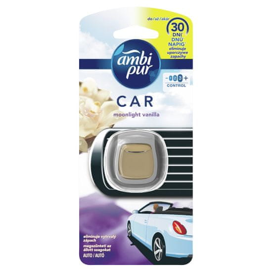 Ambi Pur Car Moonlight Vanilla Připínací osvěžovač vzduchu 1 ks 