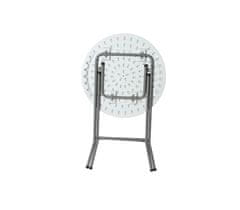 TENTino Skládací balkonový stolek průměr 60 cm, bílý, STL60K