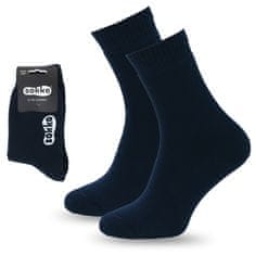 Aleszale Bavlněné tlusté teplé froté ponožky 39-41 - Námořnická modř