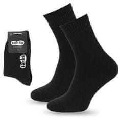 Aleszale Bavlněné tlusté teplé froté ponožky 39-41 - černá