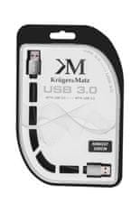 Krüger&Matz Zástrčka kabelu USB3.0 - zástrčka Kruger & Matz 1m černý KM0337