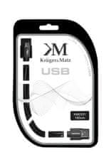 Krüger&Matz Kruger & Matz USB kabel - micro USB konektor pro připojení šedý 1,8m KM0331
