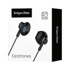 Krüger&Matz Kruger & Matz B2 černá sluchátka s mikrofonem KMPB2-B