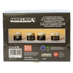 Grooters Sada skleněných espresso hrnků Minecraft - 4 ks