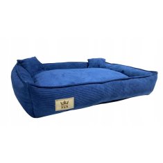 BB-Shop Royal Dog Manšestrové modré lehátko 80x65cm