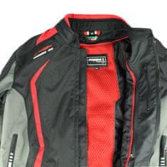 Cappa Racing Bunda moto AREZZO textilní černá/červená 5XL