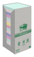 3M Samolepicí bloček "Nature", mix pastelových barev, 76 x 76 mm, 16x 100 listů, recyklovaný, 7100259226