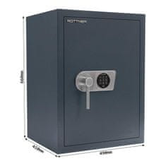Rottner Samoa 65 EL nábytkový elektronický trezor antracit | Elektronický zámek | 49 x 66 x 41 cm