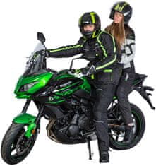 W-TEC Pánské moto kalhoty Rusnac (Velikost: 4XL, Barva: černo-zelená)