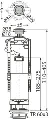 Alca Plast ALCA A2000-CHROM Vypouštěcí ventil se STOP tlačítkem - Alcadrain