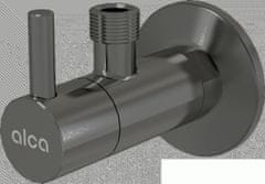 Alca Plast ALCA ARV001-GM-P "Ventil rohový s filtrem 1/2""×3/8"", GUN METAL-lesk" - Alcadrain
