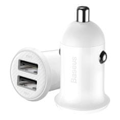 BASEUS Grain Pro autonabíječka 2x USB 4.8A, bíla