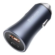 BASEUS Golden Contactor Pro autonabíječka USB-C / USB 40W PD QC, šedá