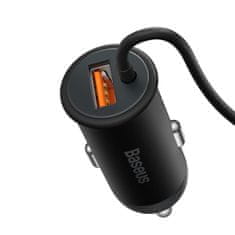 BASEUS CW01 autonabíječka 25W + MagSafe držák s bezdrátovou nabíječkou 15W, černá