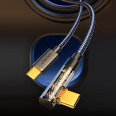 Joyroom Right Angle kabel USB-C / USB-C 100W 1.2m, černý