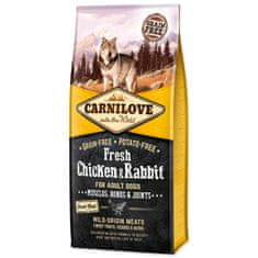 Brit CARNILOVE Fresh Chicken & Rabbit Muscles, Bones & Joints for Adult dogs, 12 kg