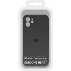 Vennus Kryt Vennus Heart Silicone pro Apple iPhone 12 , design 1 , barva černá