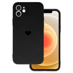 Vennus Kryt Vennus Heart Silicone pro Apple iPhone 12 , design 1 , barva černá