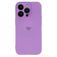 Vennus  Silikonové pouzdro se srdcem pro Iphone 13 Pro Max design 1 fialové