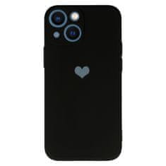 Vennus  Silikonové pouzdro se srdcem pro Iphone 14 Plus design 1 černé