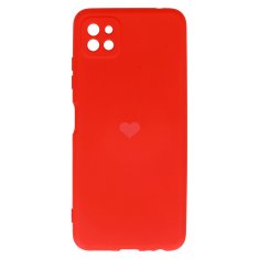 Vennus  Silikonové pouzdro se srdcem pro Samsung Galaxy A22 5G design 1 červené