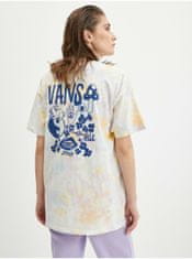 Vans Žluto-bílé dámské vzorované tričko VANS S