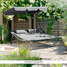 ATAN Zahradní postel pro dvě osoby MULTINA - šedá