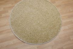 Vopi Kusový koberec Color shaggy béžový kruh 57x57 (průměr) kruh