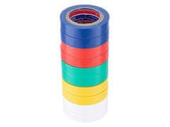 Carmotion Izolační páska PVC 0,13 mm x 15 mm x 20 m barevná 10 ks, Carmotion